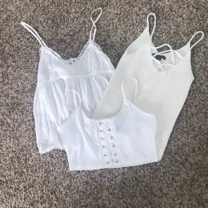 Price drop!  White crop top bundle.